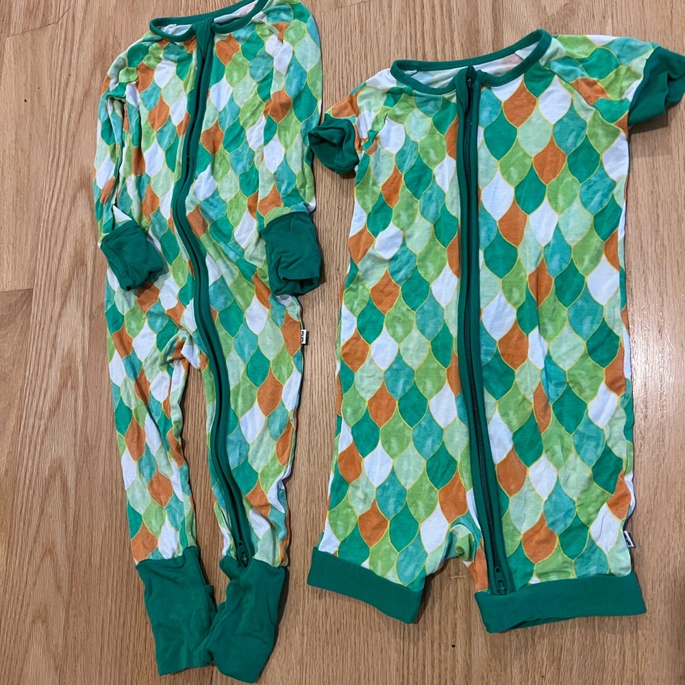 Little sleepies dragon scale shorty and zippy